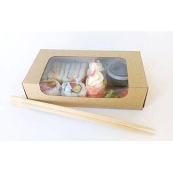 Kraft Sushi Box with EcoFriendly Window » King Pack