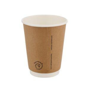 350ml Biodegradable Double Wall Coffee Cup Kraft (25) » King Pack