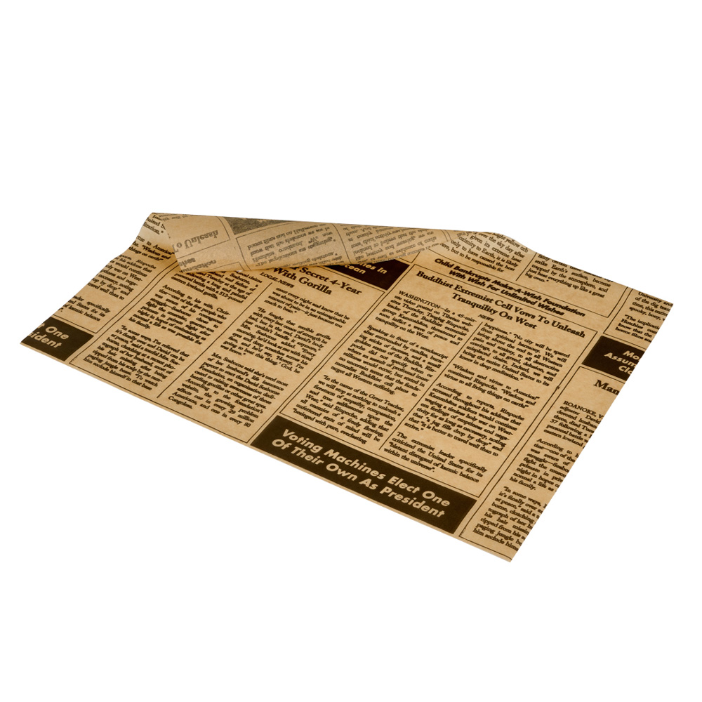 News Print greaseproof paper, pack of 200 sheets — Green Pack