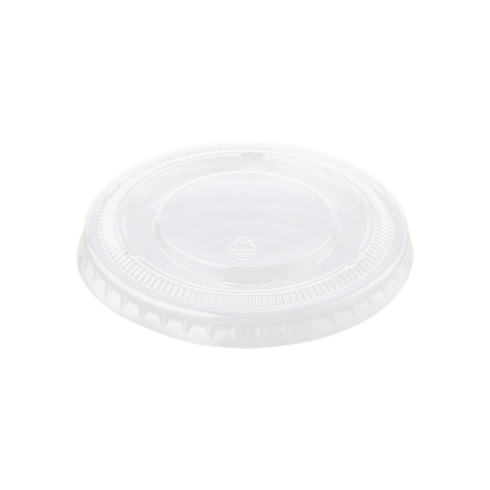 74mm Flat Lid for 95ml/120ml PET Sauce Tub (100)